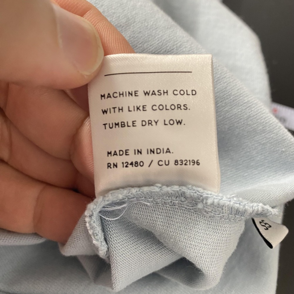 Pact Tank Dress Womens Small Blue Organic Cotton Jersey Pocket Side Slit Midi - Picture 8 of 13